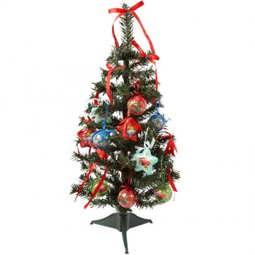 Sapin Noël Cars plastique décoré 0,6 m