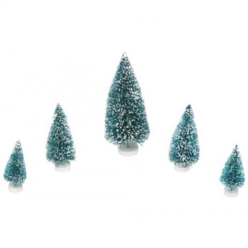 Lot de 5 sapins pour crèche