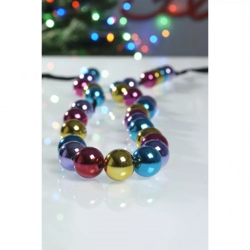 Guirlande de boules de Noël multicolores 1,8 m