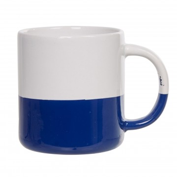 Mug blanc avec liseré bleu