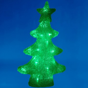 Sapin de Noël 3D lumineux vert fixe