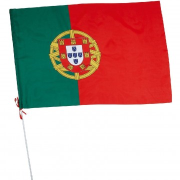 Drapeau Portugal avec hampe en plastique