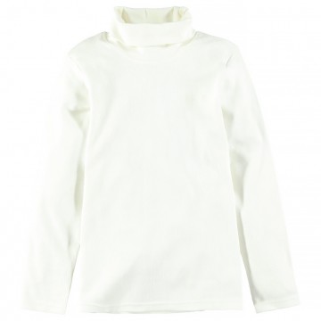 Sous-pull col roulé 100% coton fille