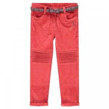 Pantalon en velours ras avec ceinture fille