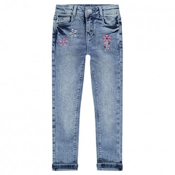 Jeans coupe slim avec strass fantaisie fille