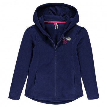 Gilet polaire zippé à capuche fille