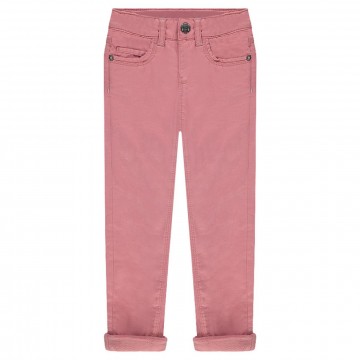 Pantalon en twill doublé polaire fille