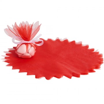 Lot de 20 tulles à dragées bords dentellés