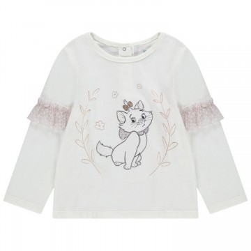 Tee-shirt manches longues "Marie Aristochats" bébé fille