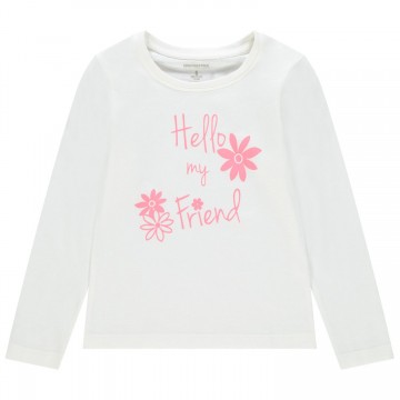 Tee-shirt manches longues en coton bio fille