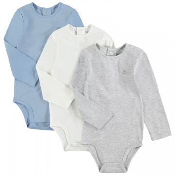 Lot de 3 bodies manches longues bébé garçon