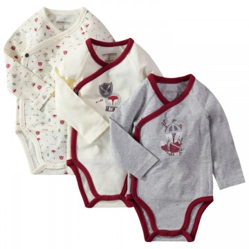 Lot de 3 bodies manches longues bébé garçon