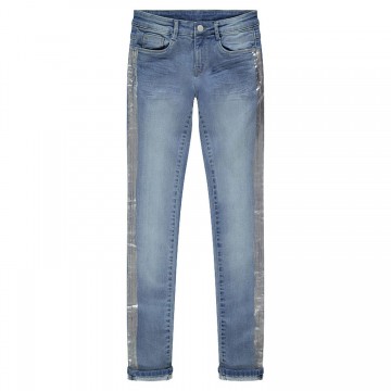 Jeans effet used coupe slim fille