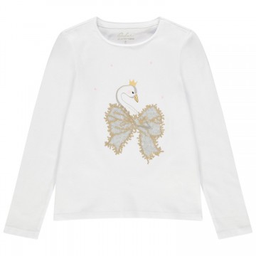 Tee-shirt manches longues en coton bio fille