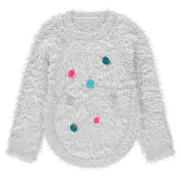 Pull en tricot poil fille