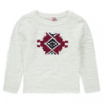 Pull en tricot effet "poils" fille