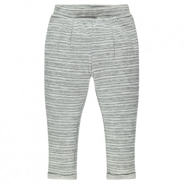 Pantalon loose en molleton fantaisie effet rayé fille