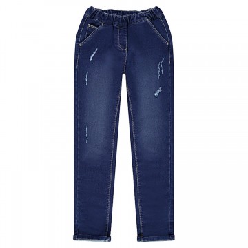 Jegging en molleton effet denim fille