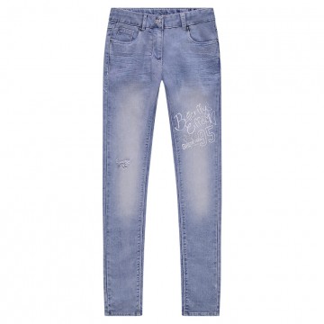 Jeans effet imitation molleton fille