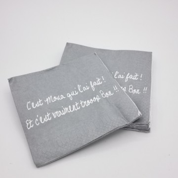 Lot de 20 serviettes en papier