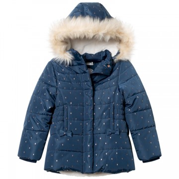 Parka matelassée doublé sherpa et capuche amovible fille