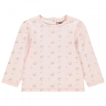 Tee-shirt manches longues en coton bio bébé fille