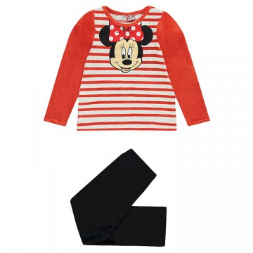 Pyjama long en velours "Minnie" fille