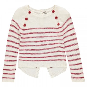 Pull en tricot esprit marin fille