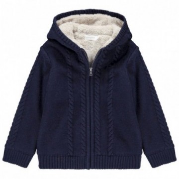 Gilet à capuche doublé sherpa garçon