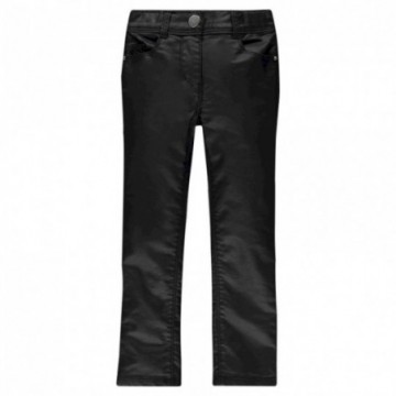 Pantalon slim enduit noir fille