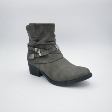 Boots textile velours femme