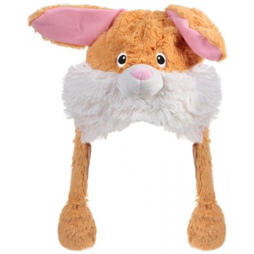 Bonnet peluche animal, lapin