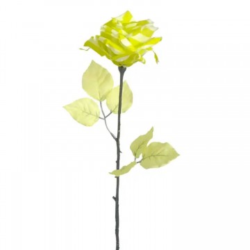 Tige rose jaune artificielle