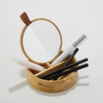 Boîte de rangement avec miroir de maquillage