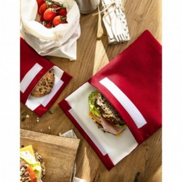 Lot de 2 pochettes alimentaires en tissu - collection upcycling