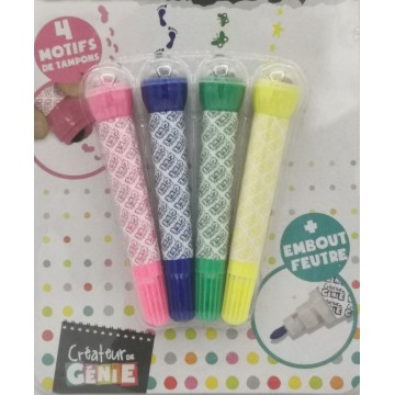 4 feutres tampons roller