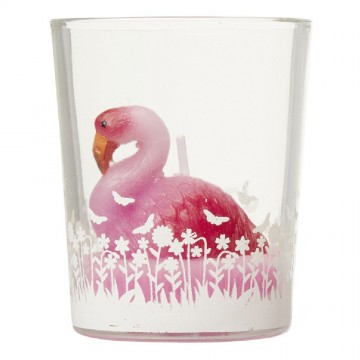 Bougie flamand rose - Hauteur : 6cm