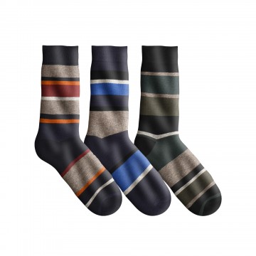 Chaussettes rayées - lot de 3 paires