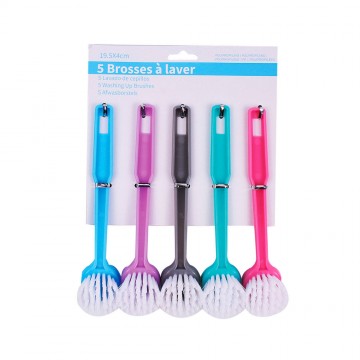 Brosse à vaisselle coloré x 5