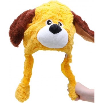 Bonnet peluche animal, chien