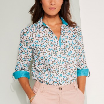 Chemise imprimé fleuri, coton