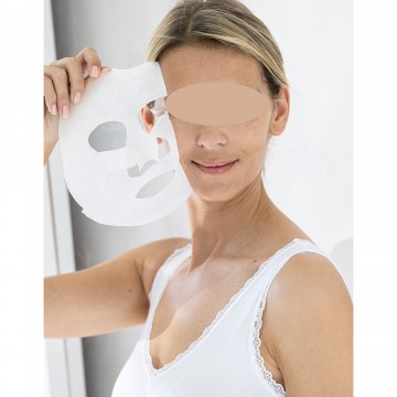 Masque de soin purifiant en lyocell imprégné Institut L'Action® - concombre, lot de 4