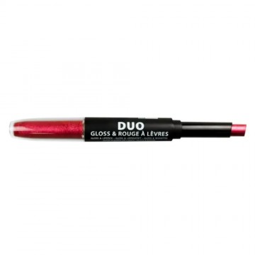 Duo : gloss & rouge à lèvres n°4 rouge métallique