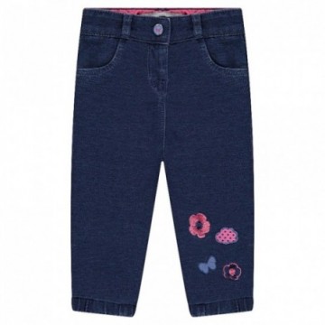 Pantalon en molleton effet jeans bébé fille