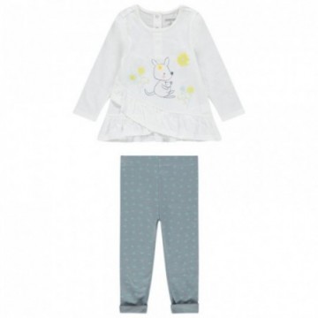 Ensemble tunique volantée et legging imprimé bébé fille