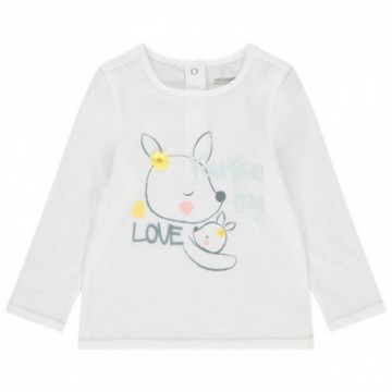 Tee-shirt manches longues en coton bio bébé fille