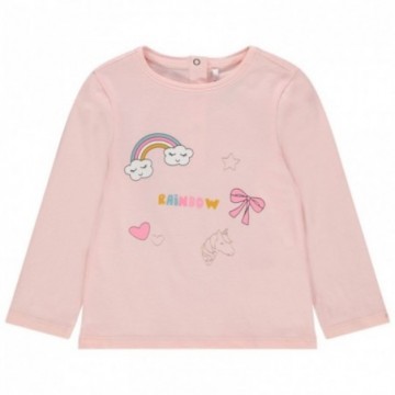 Tee-shirt manches longues en coton bio bébé fille