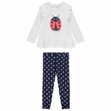 Ensemble en coton avec tunique et legging bébé fille