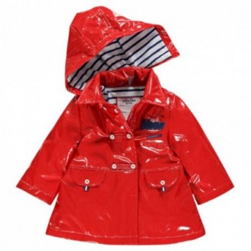 Imperméable vernie rouge bébé fille