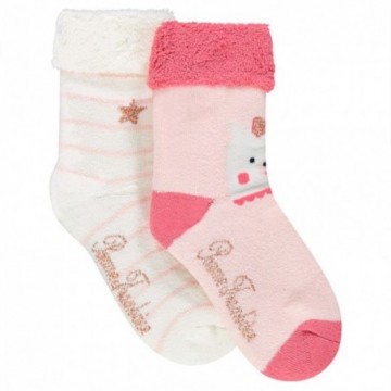 Lot de 2 paires de chaussettes bouclettes bébé fille